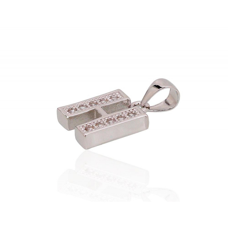 Sudraba kulons 2301839(PRh-Gr)_CZ, Sudrabs 925°, rodijs (pārklājums), Cirkoni