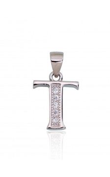 Silver pendant 2301850(PRh-Gr)_CZ, Silver 925°, Rhodium (Plating), Zirkons