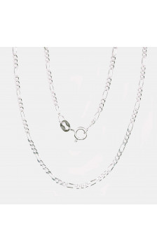 Sudraba ķēdīte Figaro 2 mm , dimantu apstrādājums 2400054, Sudrabs 925°