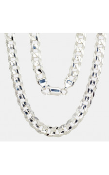 Sidabrinė grandinėlė Curb 6.9 mm , briaunų apdirbimas deimantu 2400063, Sidabras 925°