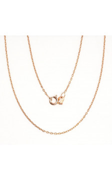 Silver chain Anchor 1 mm , diamond cut 2400072(PAu-R), Silver 925°, red gold (Plating)