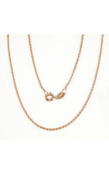 Silver chain Spiga 1,1 mm 2400074(PAu-R), Silver 925°, red gold (Plating)