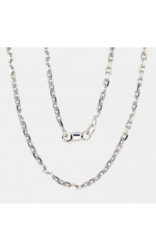 Sudraba ķēdīte Enkurs 3 mm , dimantu apstrādājums 2400076(PRh-Gr), Sudrabs 925°, rodijs (pārklājums)