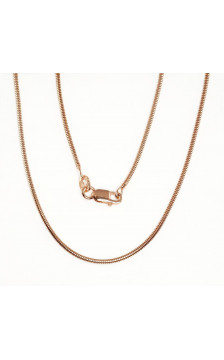 Silver chain Snake 1,5 mm 2400081(PAu-R), Silver 925°, red gold (Plating)