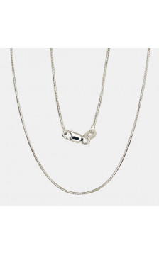 Silver chain Snake 1 mm 2400085(PRh-Gr), Silver 925°, Rhodium (Plating)