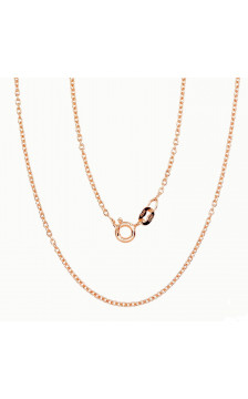 Silver chain Anchor round 1,1 mm 2400086(PAu-R), Silver 925°, red gold (Plating)