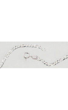 Hõbekett Figaro 2,2 mm , kantide teemanttöötlus 2400105, Hõbe 925°