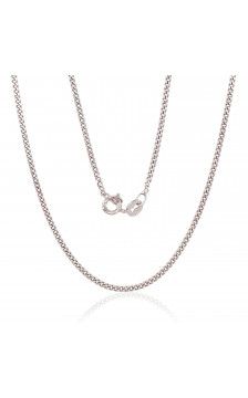 Silver chain Curb 2 mm , diamond cut 2400136(PRh-Gr), Silver 925°, Rhodium (Plating)