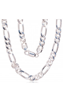 Silver chain Figaro 7 mm , diamond cut 2400142, Silver 925°