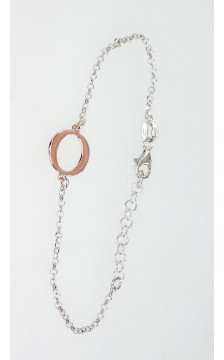 Hõbekäevõru 2600281(PRh-Gr+PAu-R), Hõbe 925°, roodium (kate)/, punane kuld (kate)