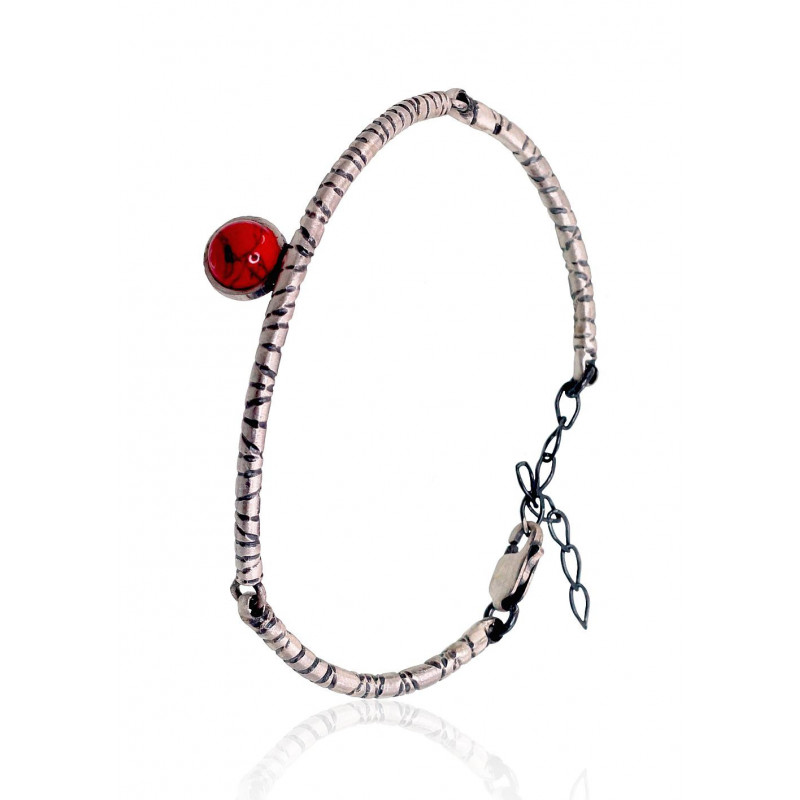 Sudraba aproce 2600290(Matt+POx-MattBk)_COX, Sudrabs 925°, oksids (pārklājums), Korallis (Imitācija)