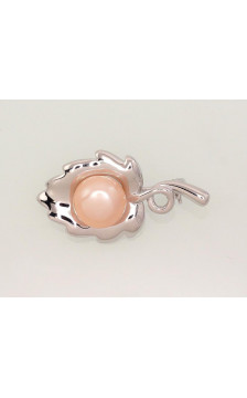 Hõbepross 2920177(PRh-Gr)_PE-PI, Hõbe 925°, roodium (kate), Pärlitest