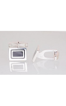 Silver cufflinks 2940032_ML-BK, Silver 925°, Jewelery enamel