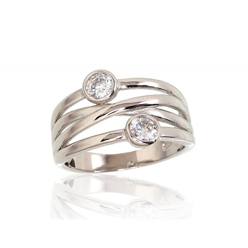 Sudraba gredzens 2101635(PRh-Gr)_CZ, Sudrabs 925°, rodijs (pārklājums), Cirkoni