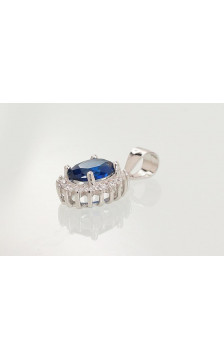 Hõberipats 2301643(PRh-Gr)_CZ+CZ-DB, Hõbe 925°, roodium (kate), Tsirkonid