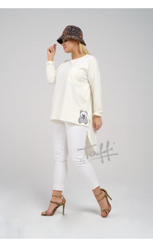 Cotton Taffi blouse Teddy white 3