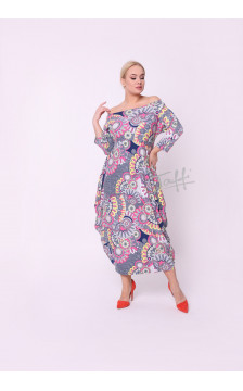 Viscose TAFFI dress flowers 6