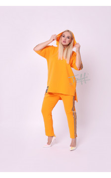Cotton Taffi casual suit orange 8