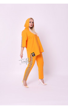 Cotton Taffi casual suit orange 8