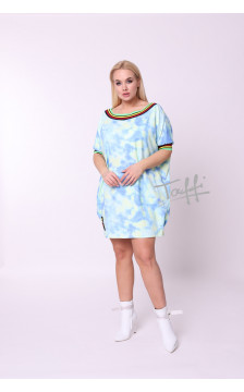 TAFFI cotton dress light blue 9