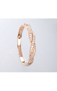 Kuldsõrmus 1100122(Au-R)_DI, Punane Kuld 585°, Briljant