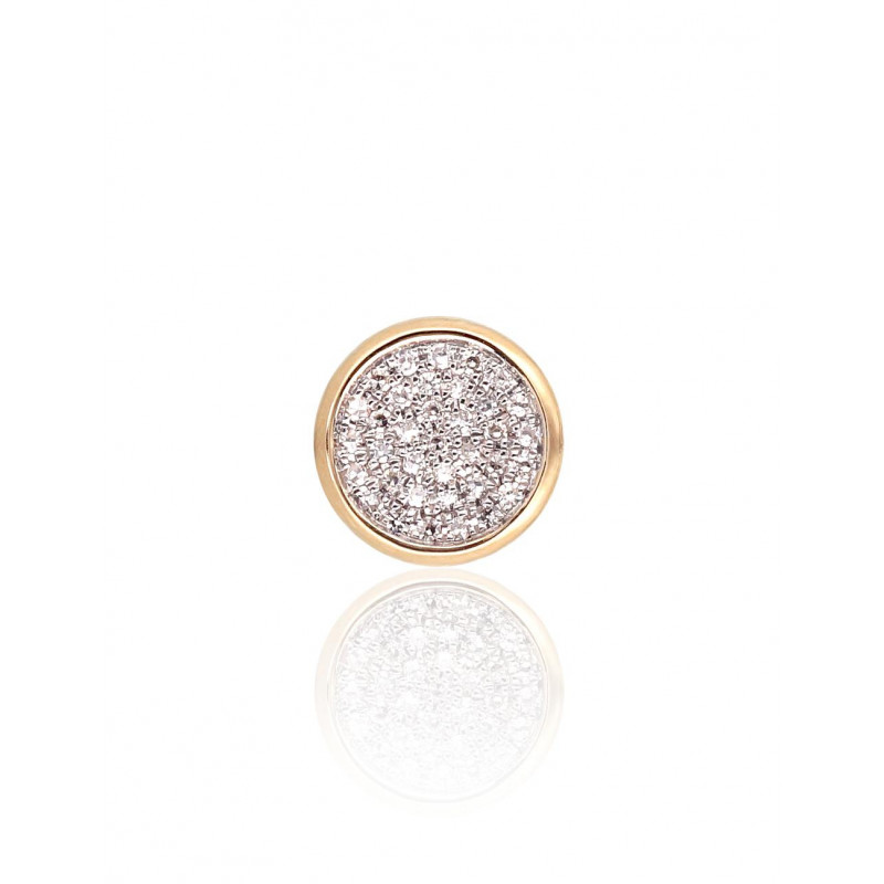 Gold pendant 1300265(Au-Y+PRh-W)_DI, Yellow Gold 585°, Rhodium (Plating) , Diamonds