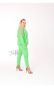 Cotton Taffi casual suit Wings Light Green 15