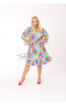 Viscose TAFFI dress Rainbow 20