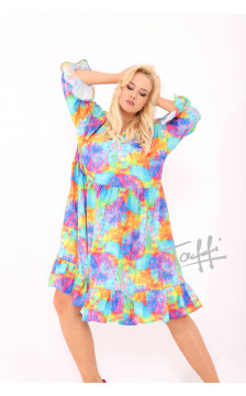 Viscose TAFFI dress Rainbow 20