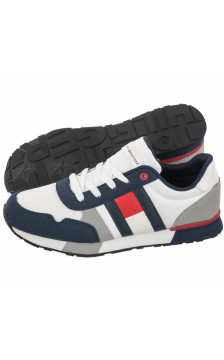 Tommy Hilfiger Low Cut Lace-Up Sneaker T3B4-31092-0732 X040 Blue/Red (TH197-a) bateliai