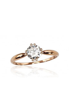 Zelta gredzens 1100242(Au-R)_CZ, Sarkanais Zelts 585°, Cirkoni