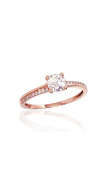 Gold ring 1100537(Au-R)_CZ, Red Gold 585°, Zirkons