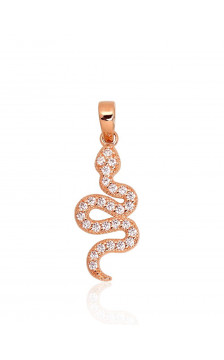 Gold pendant 1300807(Au-R)_CZ, Red Gold 585°, Zirkons