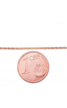 Gold chain Snail 1.15 mm 1400039(Au-R), Red Gold 585°