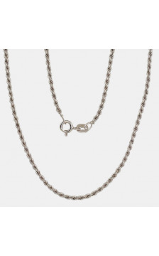 Sidabrinė grandinėlė Rope 2 mm 2400056(PRh-Gr), Sidabras 925°, rodis (padengti)