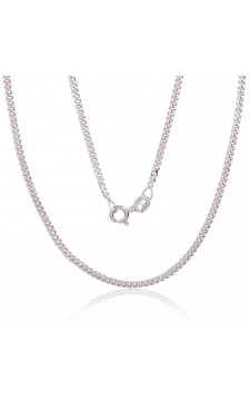 Silver chain Curb 2 mm , diamond cut 2400137, Silver 925°