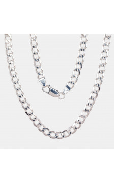 Silver chain Curb 4.1 mm , diamond cut 2400078, Silver 925°