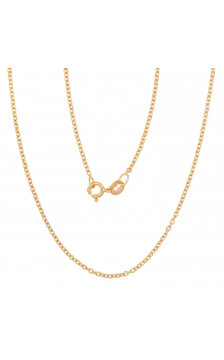 Sidabrinė grandinėlė Anchor round 1,1 mm 2400086(PAu-Y), Sidabras 925°, geltonas auksas (padengti)