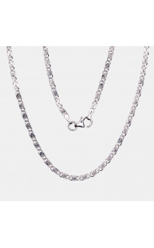 Sidabrinė grandinėlė Snail 2,1 mm , briaunų apdirbimas deimantu 2400097(PRh-Gr), Sidabras 925°, rodis (padengti)