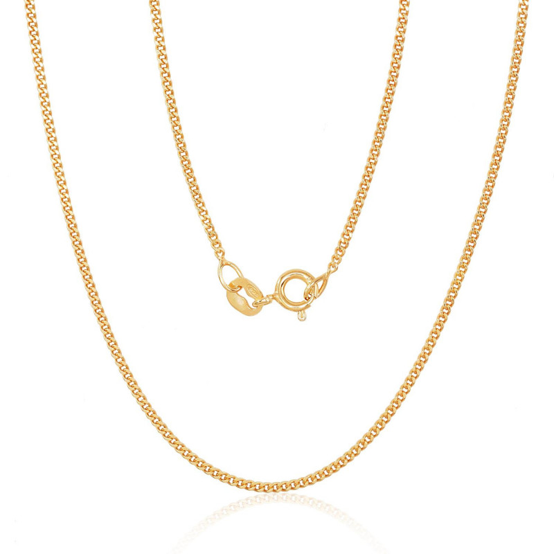 Sudraba ķēdīte Kartjē 1.5 mm , dimantu apstrādājums 2400108(PAu-Y), Sudrabs 925°, dzeltenais zelts (pārklājums)