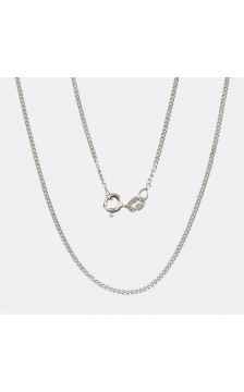 Sidabrinė grandinėlė Curb 1.5 mm , briaunų apdirbimas deimantu 2400108(PRh-Gr), Sidabras 925°, rodis (padengti)