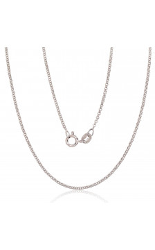 Silver chain Rollo 1 mm 2400144(PRh-Gr), Silver 925°, Rhodium (Plating)